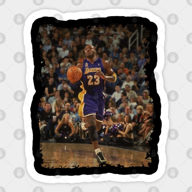 Mitch Richmond in Lakers Sticker by Omeshshopart